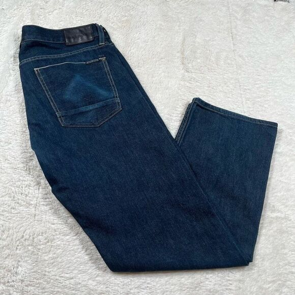 Hudson Men’s Slim Straight Navy Jeans - Picture 1 of 8